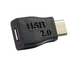 C2G USB 2.0 USB-C® to USB Micro-B Adapter Converter M/F - Black