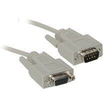 C2G DB9 M/F Extension Cable, Beige 10ft serial cable 0.91 m