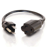 C2G 4ft (1.2m) 16 AWG Outlet Saver Power Extension Cord (NEMA 5-15P to NEMA 5-15R)