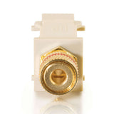 C2G Snap-In Red Banana Jack F/F Keystone Insert Module - Ivory - LIMITED AVAILABILITY