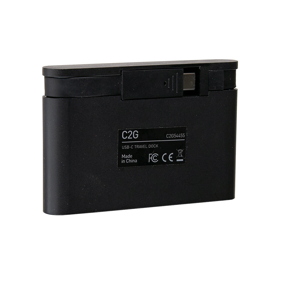 C2G USB-C 4-in-1 Compact Dock with HDMI, USB-A, Ethernet, and USB-C Power Delivery up to 100W - 4K 30Hz