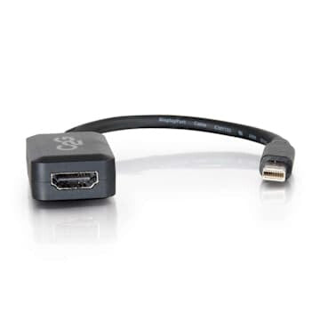 C2G 8in Mini DisplayPort Male to HDMI Female Adapter Converter - Black