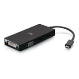 C2G USB-C® Multiport Adapter, 4-in-1 Video Adapter with HDMI®, DisplayPortTM, DVI, & VGA - 4K 60Hz