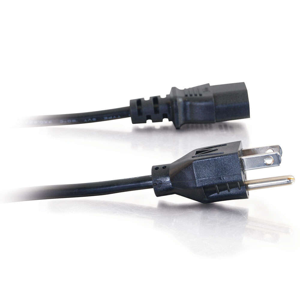 C2G 6ft (1.8m) 14 AWG Premium Universal Power Cord (NEMA 5-15P to IEC320C13)