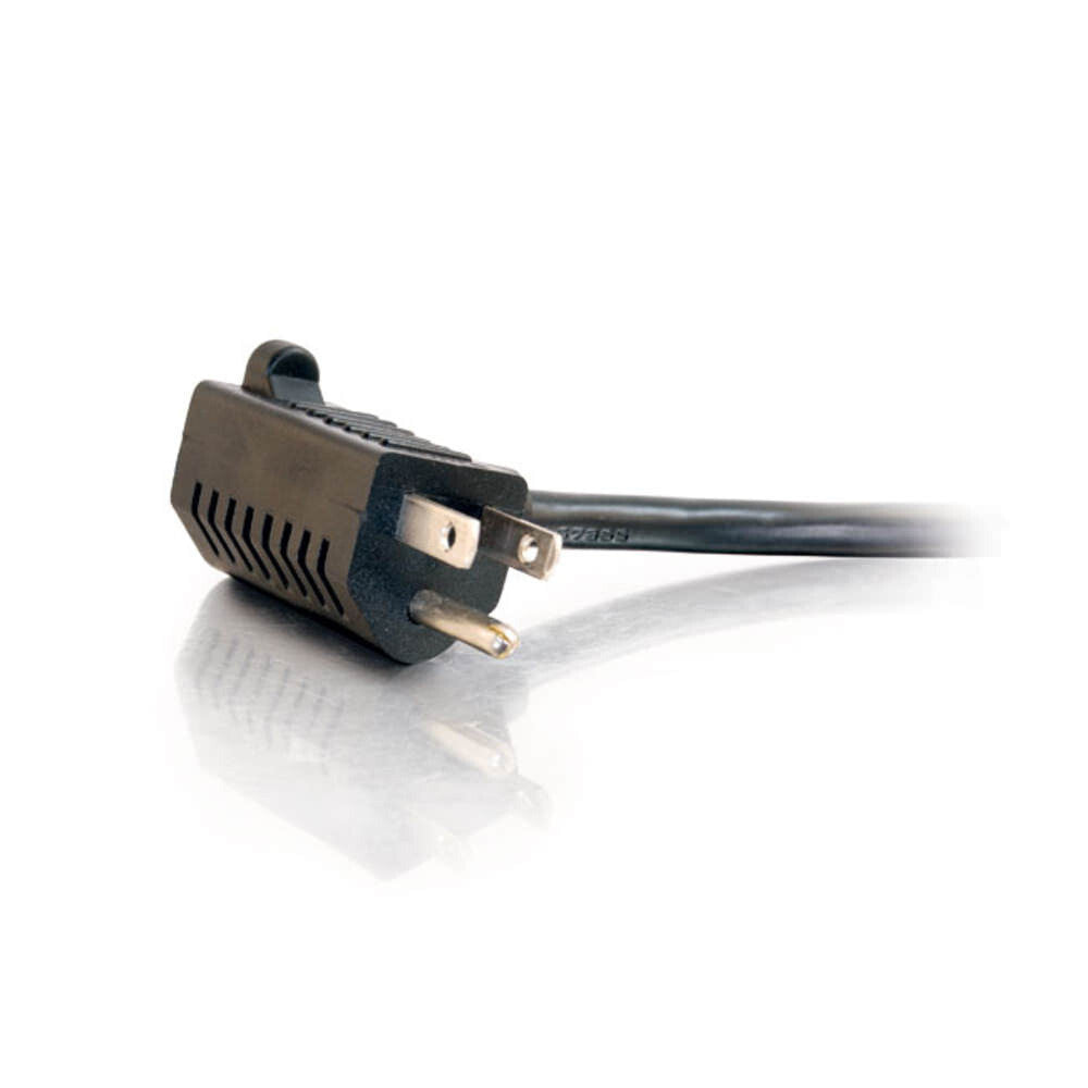 C2G 3ft (0.9m) 16 AWG Universal Power Cord With Extra Outlet - LIMITED AVAILABILITY