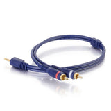 C2G 25ft (7.6m) VelocityTM One 3.5mm Stereo Male to Two RCA Stereo Male Y-Cable