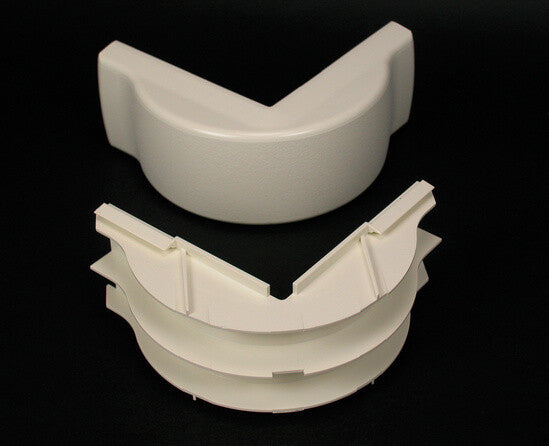 WIREMOLD 2318DFO 2300 Radiused Divided External Elbow Fitting in Ivory