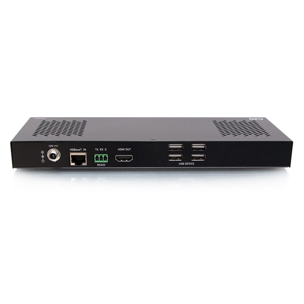 C2G HDMI HDBaseT + USB-B and RS232 over Cat Extender Single Gang Wall Plate Transmitter to Box Receiver - 4K 60Hz