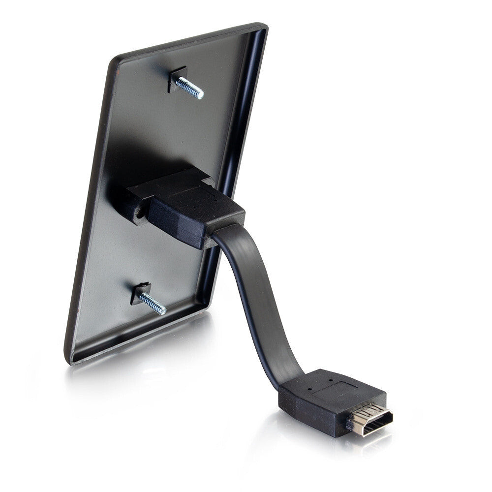C2G HDMI® Pass Through Single Gang Wall Plate - Black