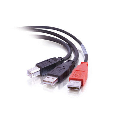 C2G USB 2.0 B Male -> 2 USB A Male Y-Cable USB cable 1.8 m USB B 2 x USB A Black