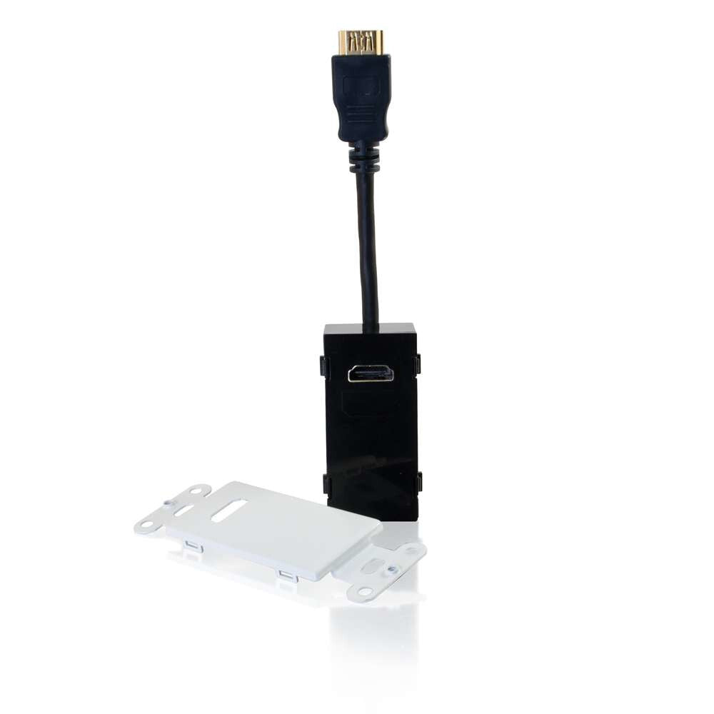 C2G HDMI Pass Through Wall Plate - White