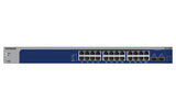 NETGEAR XS724EM Managed L2 10G Ethernet (100/1000/10000) 1U Grey, Blue