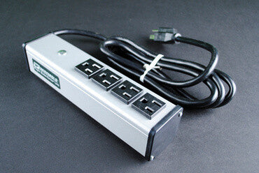 WIREMOLD UL101BC power extension 1.8 m 4 AC outlet(s) Indoor Aluminium, Black
