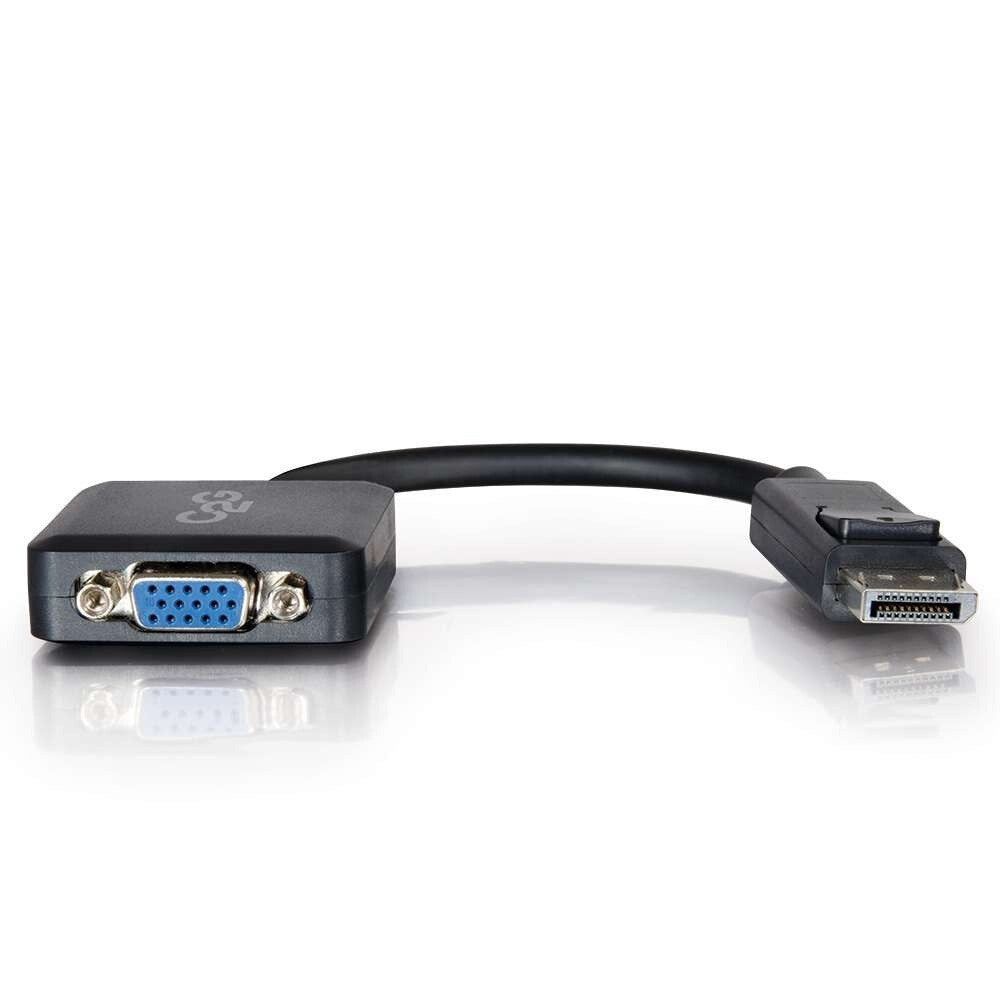 C2G 8in DisplayPortTM Male to VGA Female Active Adapter Converter - Black