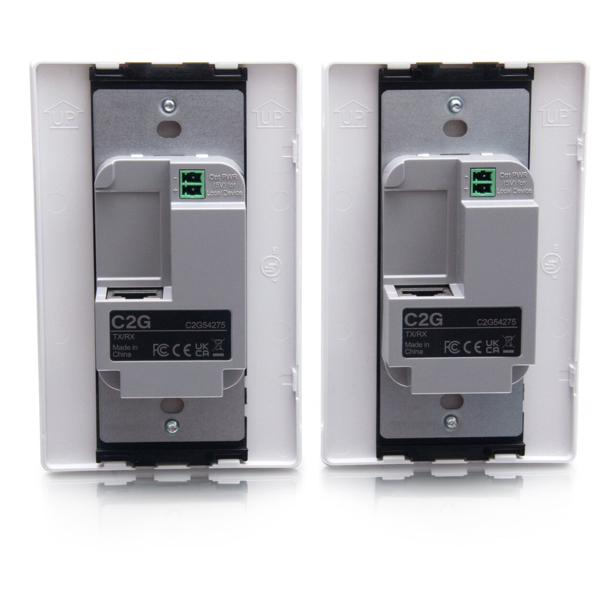 C2G Superbooster® USB Camera Extender Over Cat Single Gang Wall Plate to Single Gang Wall Plate Kit