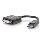 C2G 8in DisplayPortTM Male to Single Link DVI-D Female Adapter Converter - Black