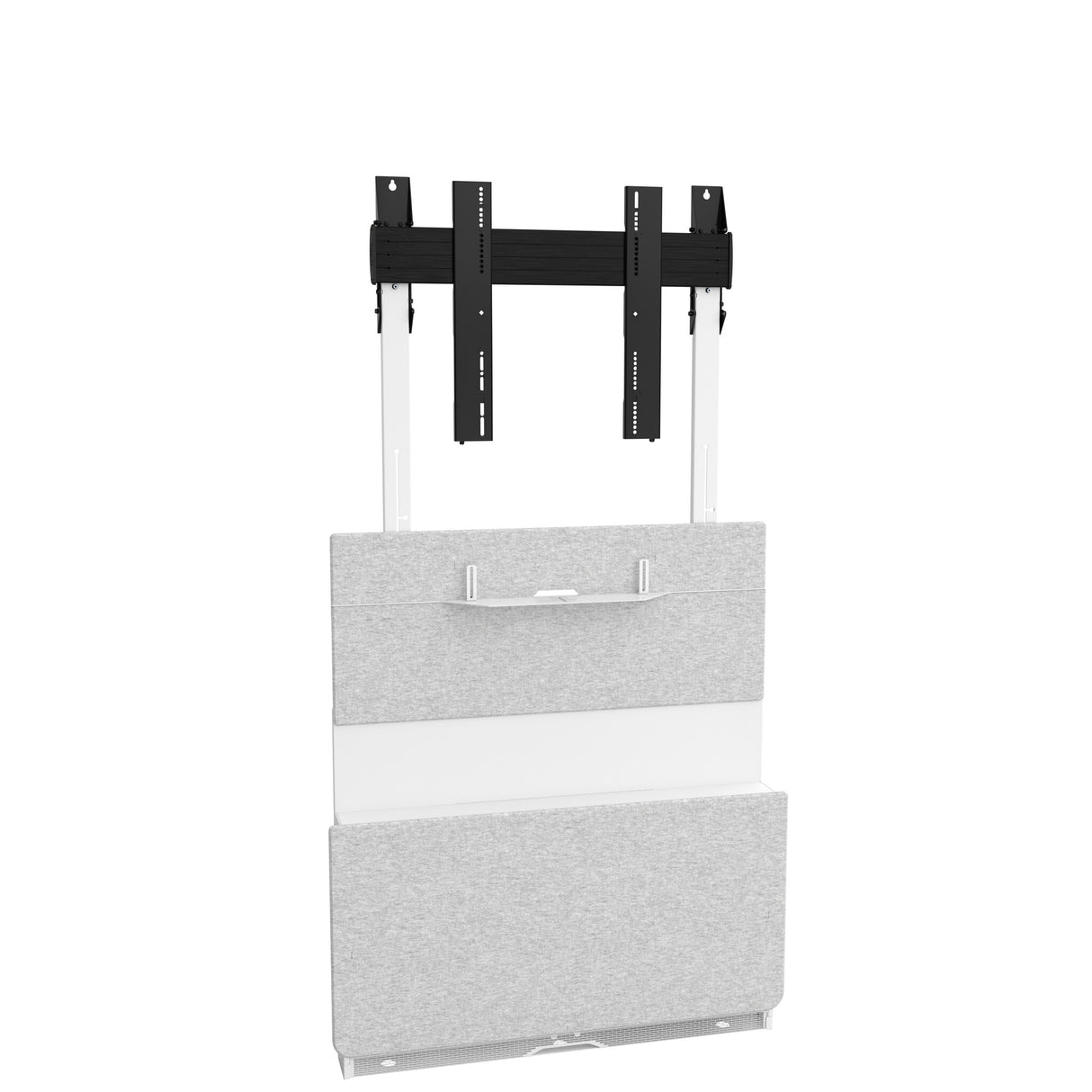 Chief Tempo Floor Support Mount and Frame, White Powdercoat with Silver Gray Felt