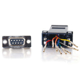 C2G RJ45 to DB9 Female Serial RS232 Modular Adapter - Black