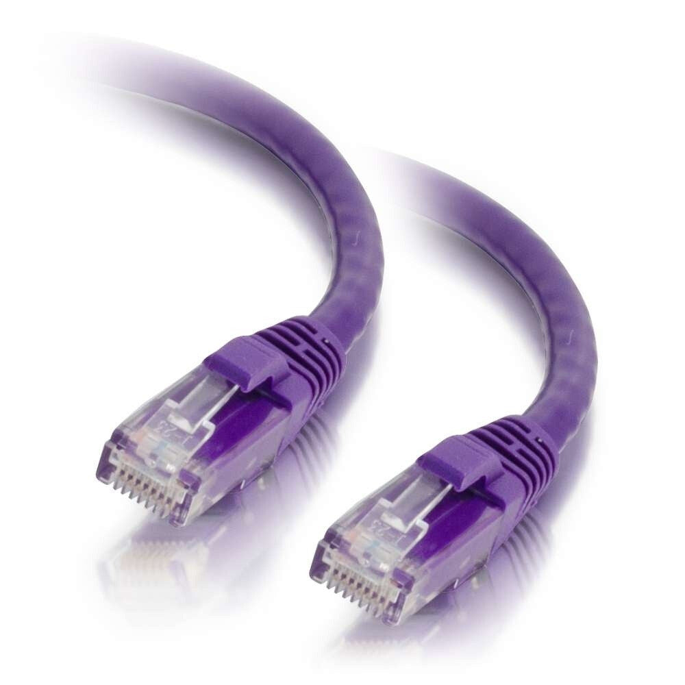 C2G 0.5ft (0.15m) Cat5e Snagless Unshielded UTP Ethernet Network Patch Cable - Purple