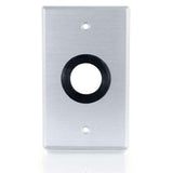 C2G Single Gang 1in Grommet Wall Plate Aluminium
