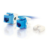 C2G 180° Cat6 RJ45 UTP Keystone Jack - Blue