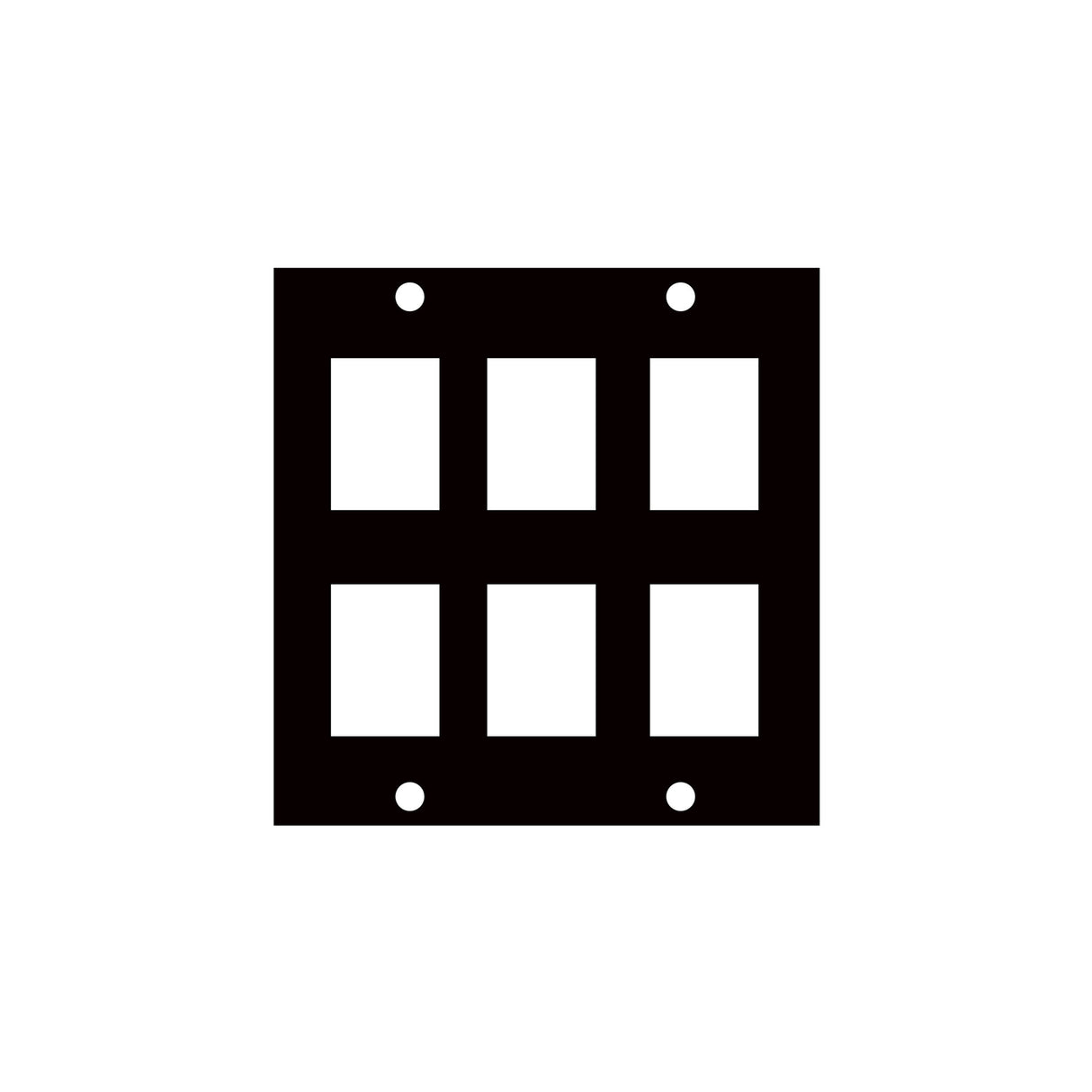 Middle Atlantic UCP Module with Six Keystone Punchouts