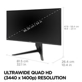 Viewsonic VX Series VX3418-2K computer monitor 86.4 cm (34") 3440 x 1440 pixels UltraWide Quad HD LED Black