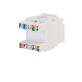C2G 180° Cat6 RJ45 UTP Keystone Jack - White