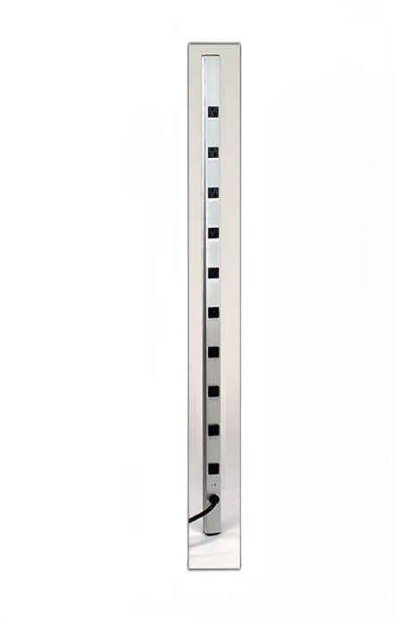 WIREMOLD J60B2B20X-TL power extension 4.6 m 10 AC outlet(s) Indoor Aluminium, Black
