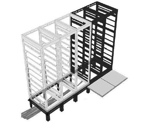 Middle Atlantic Raised Floor Support Angles 1 Bay for MRK 26", MRK/VRK/VMRK 31”