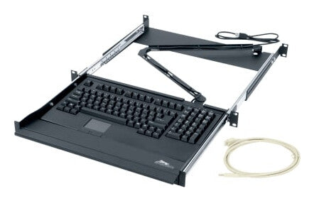 Middle Atlantic 1 RU Keyboard Sliding Shelf with Computer Keyboard