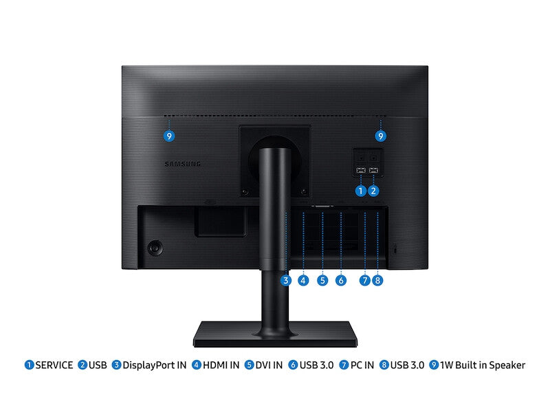 Samsung LF24T454GYNXZA computer monitor 61 cm (24") 1920 x 1200 pixels Full HD+ LED Black