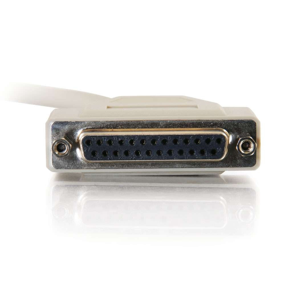 C2G 3ft (0.9m) DB25 F/F Serial RS232 Extension Cable