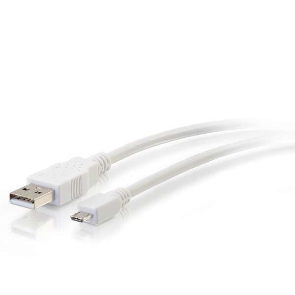 C2G 27441 USB cable USB 2.0 0.3 m USB A Micro-USB B White