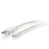 C2G 27441 USB cable USB 2.0 0.3 m USB A Micro-USB B White