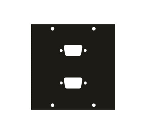 Middle Atlantic Products 2DB9 socket-outlet VGA Black