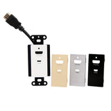 C2G HDMI Inline Extender Decorative Wall Plate with Interchangeable Wall Plate Covers - 4K 60Hz