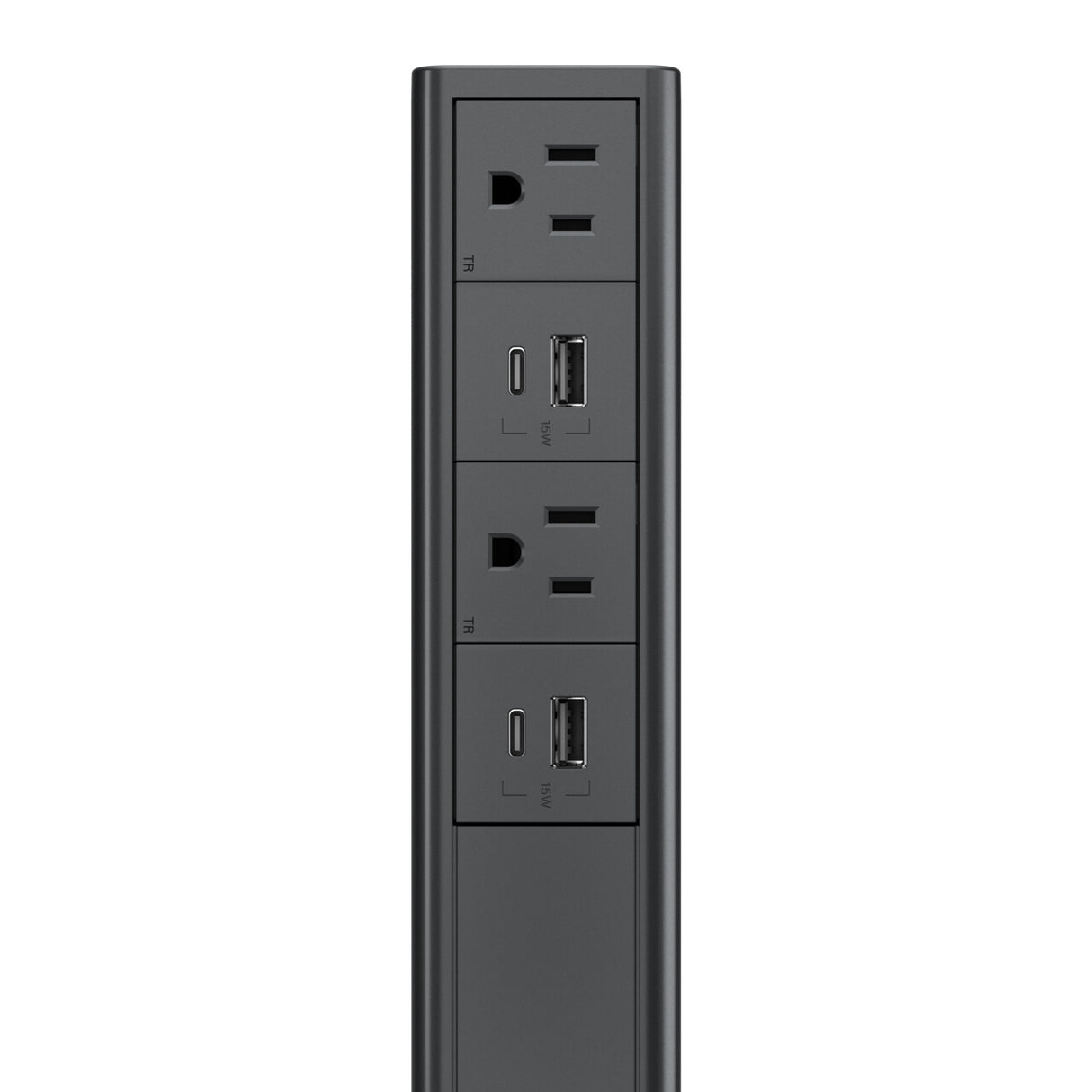 WIREMOLD P4HUHUGR socket-outlet 2x Type B + USB Type A + USB Type-C Graphite