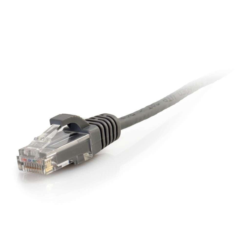 C2G 15ft (4.57m) Cat6 Snagless Unshielded UTP Slim Ethernet Network Patch Cable - Gray