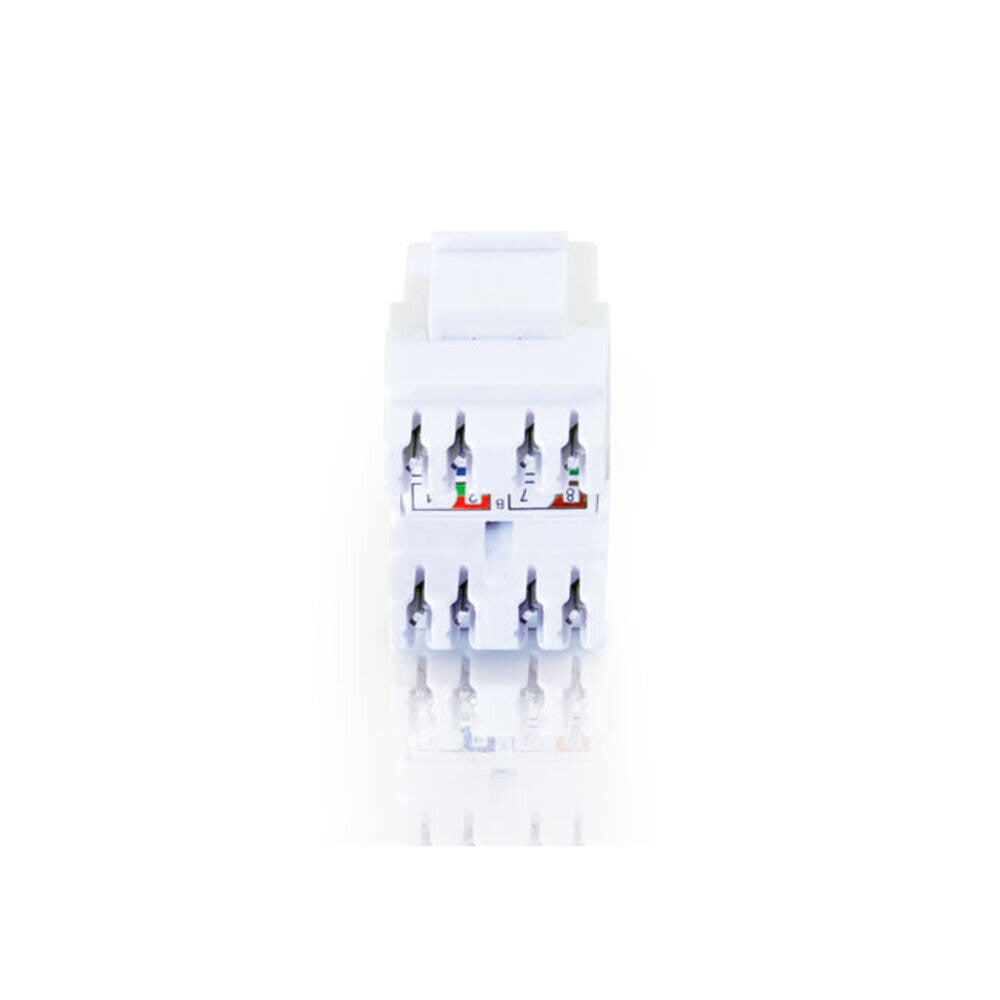 C2G 180° Cat6 RJ45 UTP Keystone Jack - White
