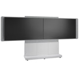Middle Atlantic ForumTM Free-Standing 66" (3 Bay) Display Stand for (2) 50" to 55" Displays, Light Finish