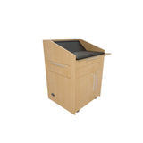 Middle Atlantic L5 Lectern Flip Up Shelf, Veneer, Noire Sapele