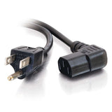 C2G 6ft (1.8m) 18 AWG Universal Right Angle Power Cord (NEMA 5-15P to IEC320C13R)
