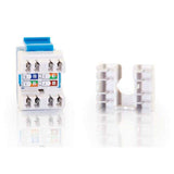 C2G 180° Cat6 RJ45 UTP Keystone Jack - Blue