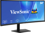Viewsonic VG Series 34” UWQHD 21:9 IPS Curved Monitor with USB-C Hub
