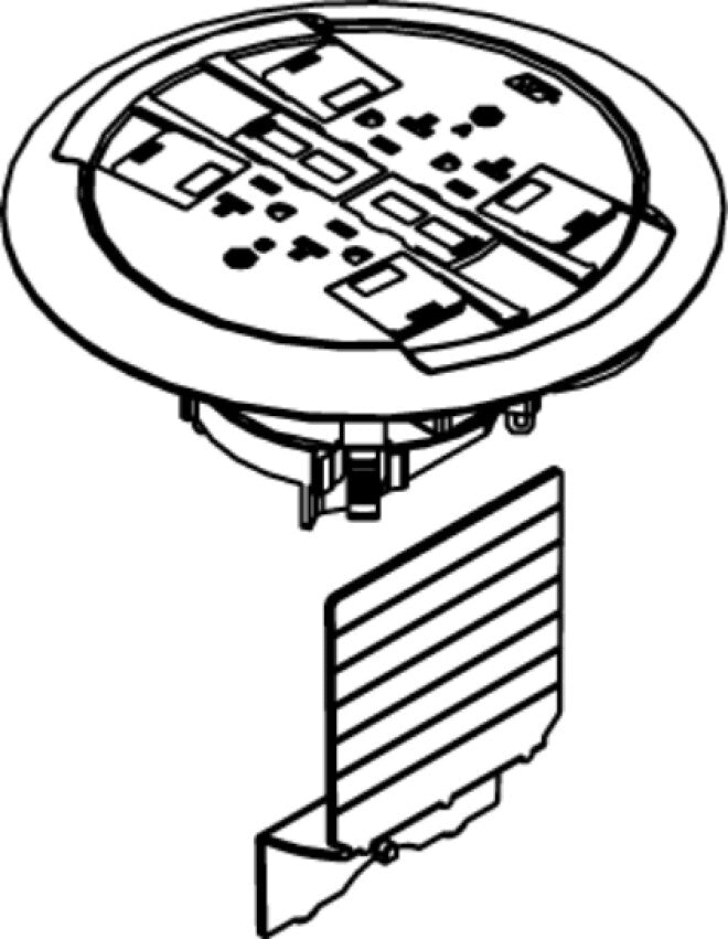 WIREMOLD 881RC4ATCAL cable trunking system accessory Cover