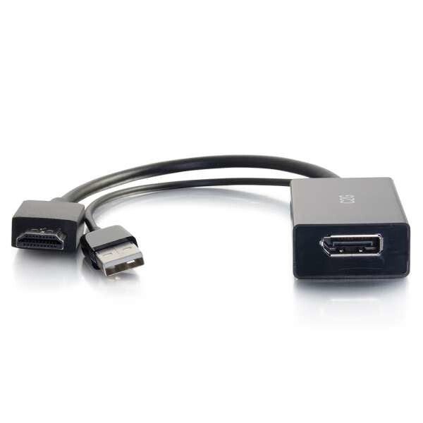 C2G 22323 video cable adapter DisplayPort HDMI + USB Black