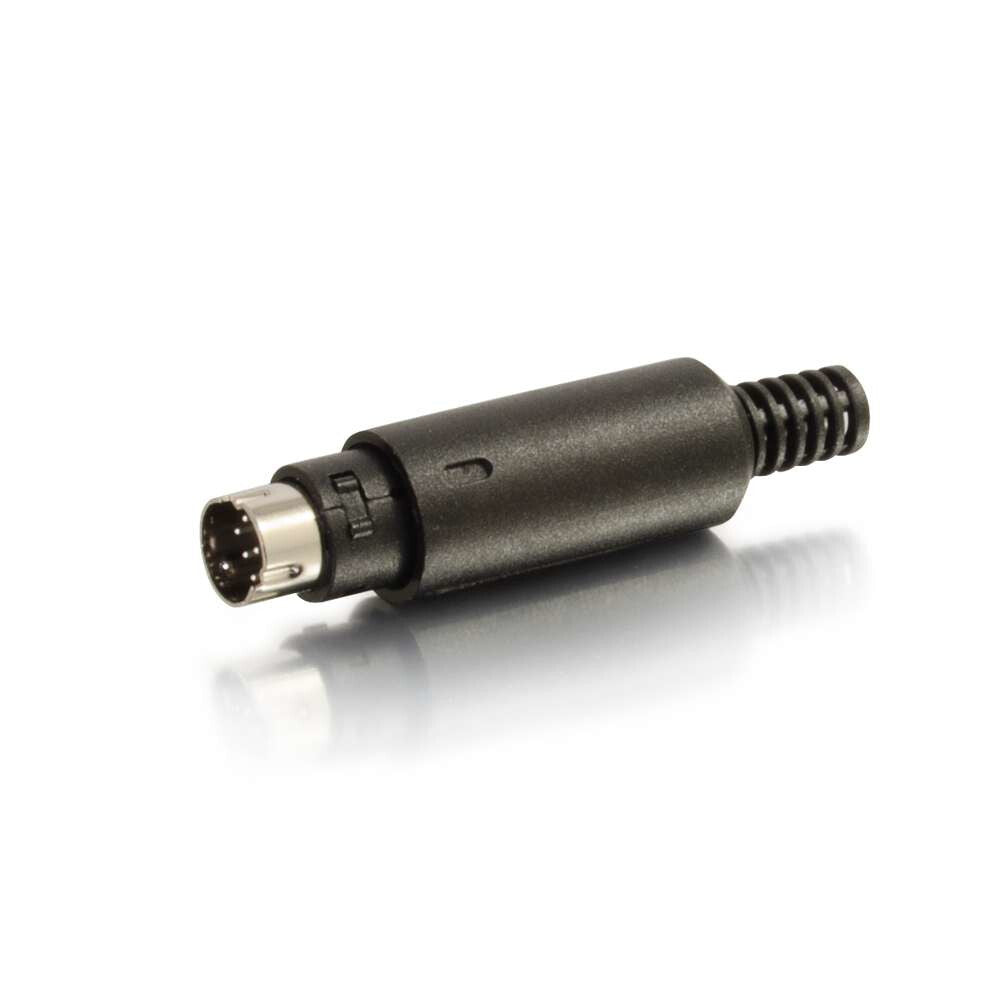 C2G 01755 wire connector 8-pin mini Din Black