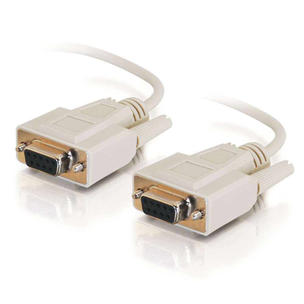 C2G 10ft (3m) DB9 F/F Serial RS232 Null Modem Cable - Black