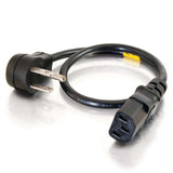 C2G 1.5ft (0.46m) 18 AWG Universal Flat Panel Power Cord (NEMA 5-15P to IEC320C13)